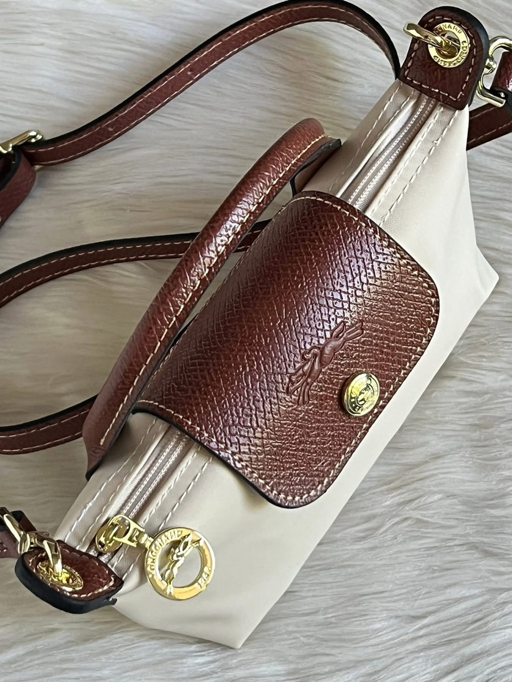 Longchamp XS Le Pliage Original Pouch with Strap - Picture 9 of 13